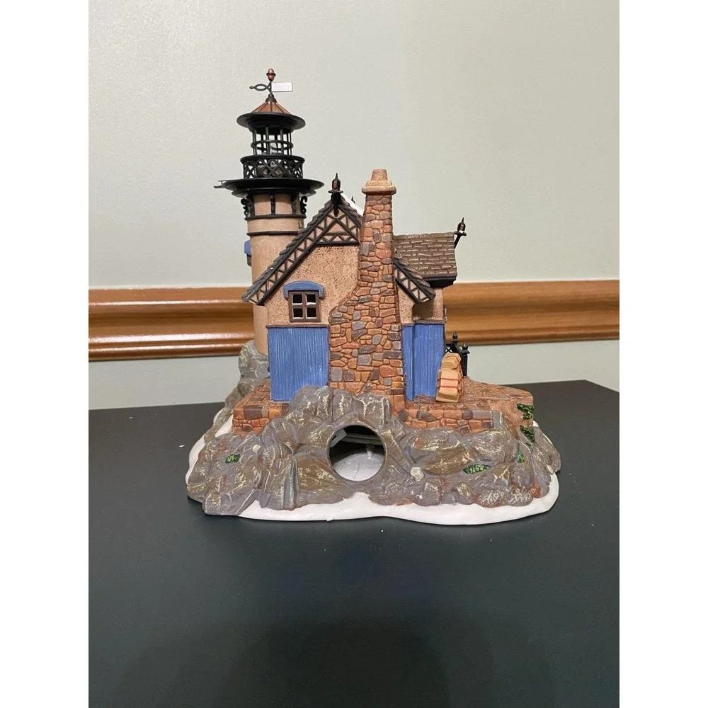 Department 56 Lighthouse Lynton Point Tower Dickens Village Vintage Christmas